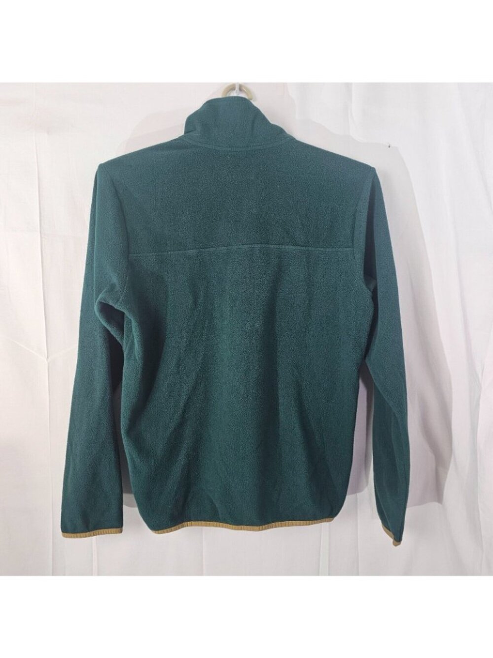 North Face Fleece Sweatshirt Mens M Green 1/4 Button Pullover Sweater Outdoor - Picture 2 of 11